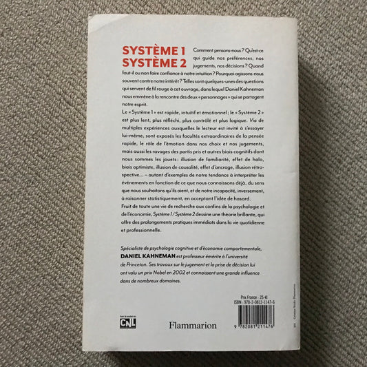 Kahneman, Daniel - Système 1 Système 2, les deux vitesses de la pensée