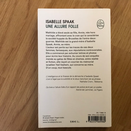 Spaak, Isabelle - Une allure folle