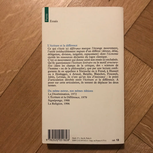 Derrida, Jacques - L’écriture et la différence