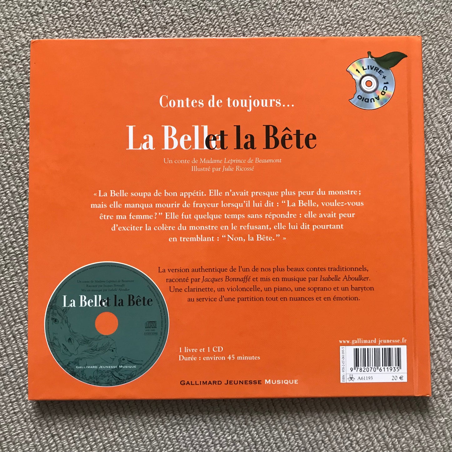 La belle et la bête - Raconté par Jacques Bonnaffé (CD)