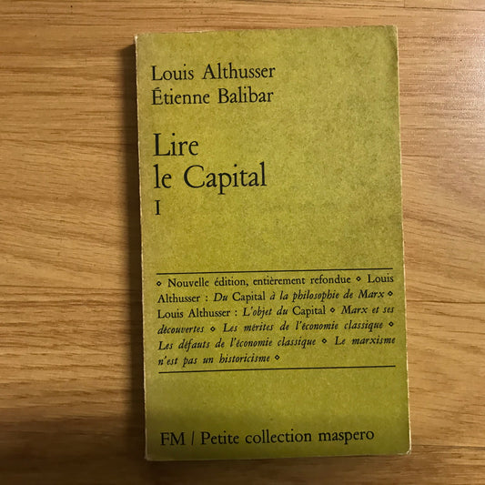 Althusser, Louis & Balibar, Étienne - Lire le Capital I