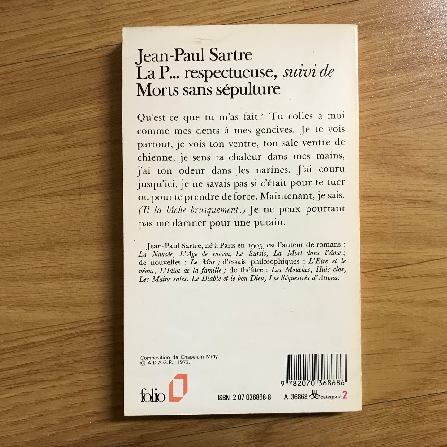 Sartre, Jean-Paul - La P… respectueuse suivi de Morts sans sépulture