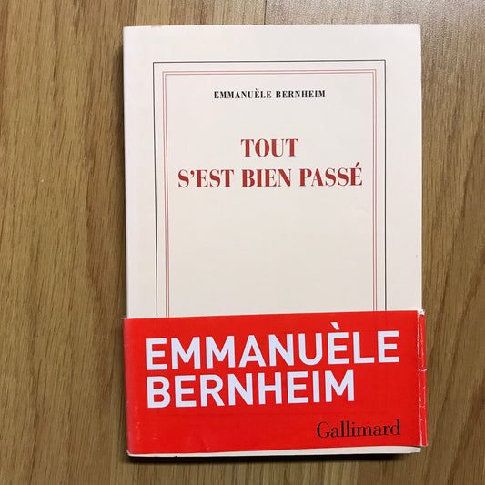 Bernheim, Emmanuèle - Tout s’est bien passé