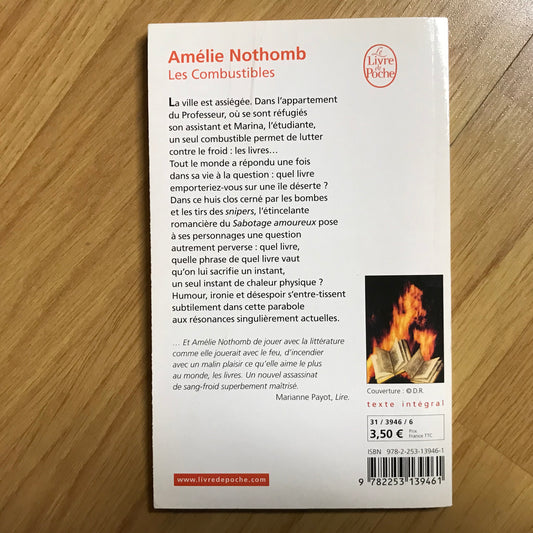 Nothomb, Amélie - Les combustibles