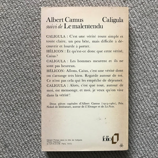 Camus, Albert - Caligula & Le malentendu