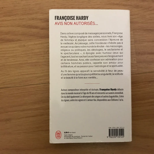 Hardy, Françoise - Avis non autorisés…