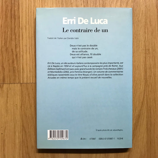 Luca de, Erri - Le contraire de un