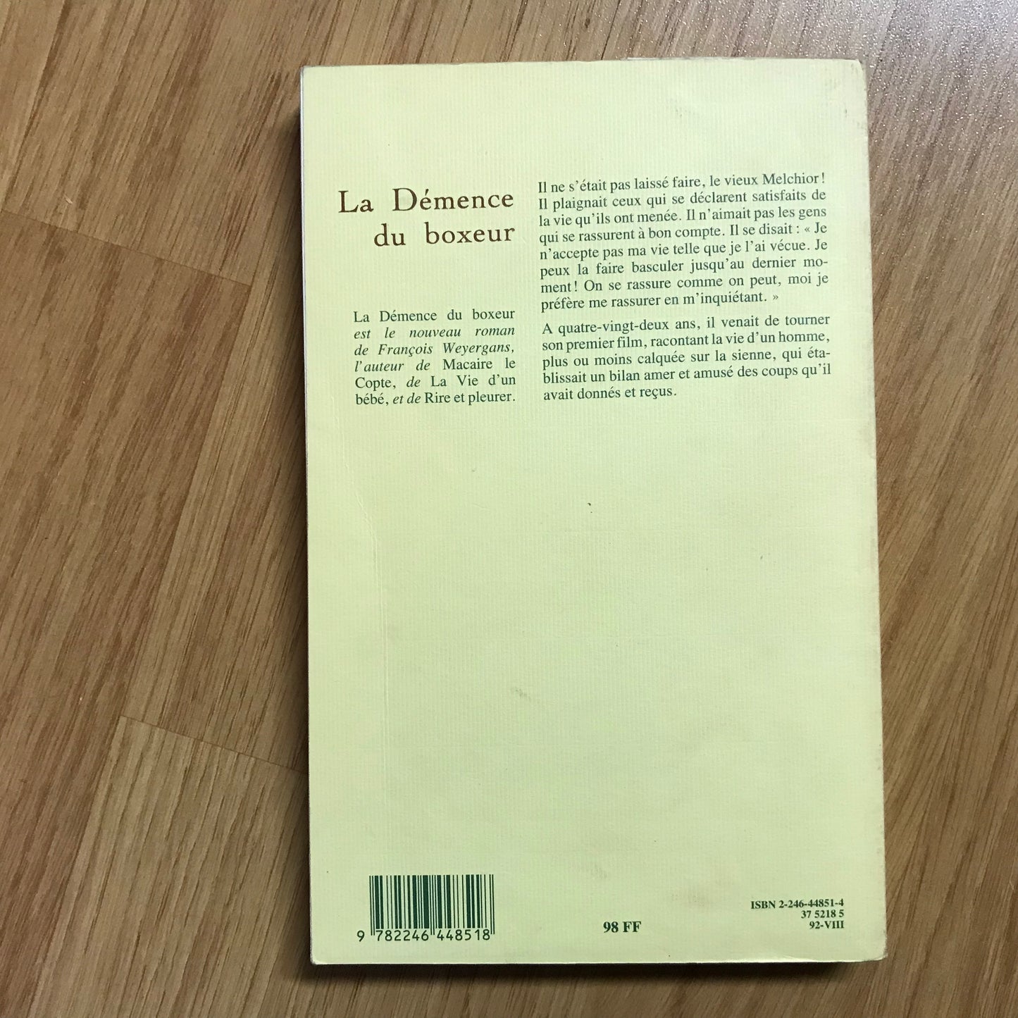 Weyergans, François - La Démence du boxeur