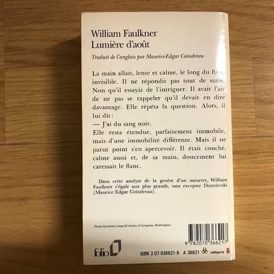 Faulkner, William - Lumière d’août